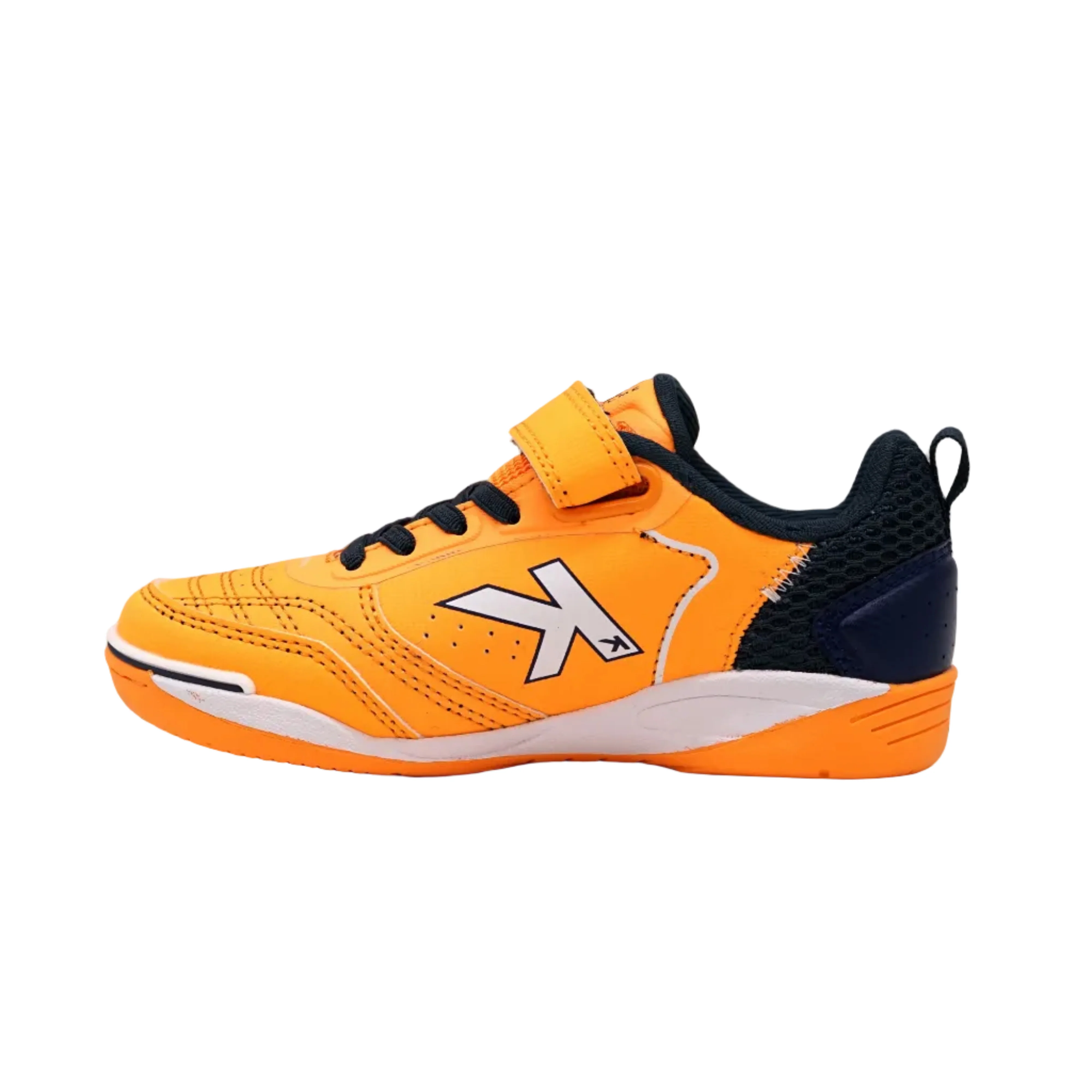 ZAPATILLAS DE NIÑO GOLEIRO ELASTIC INDOOR NARANJA Y AZUL - Image 3