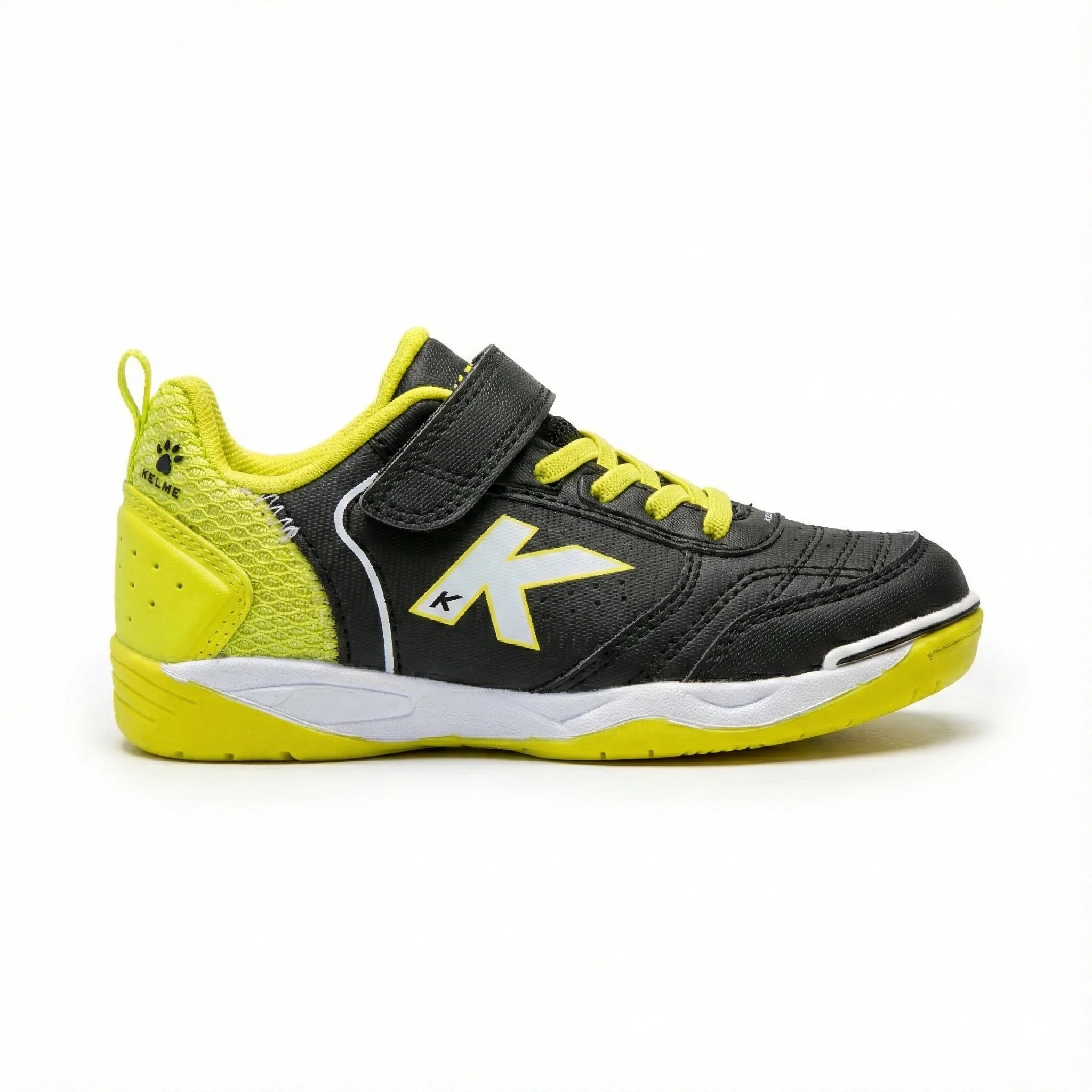 ZAPATILLAS DE NIÑO GOLEIRO ELASTIC INDOOR NEGRO-LIMA