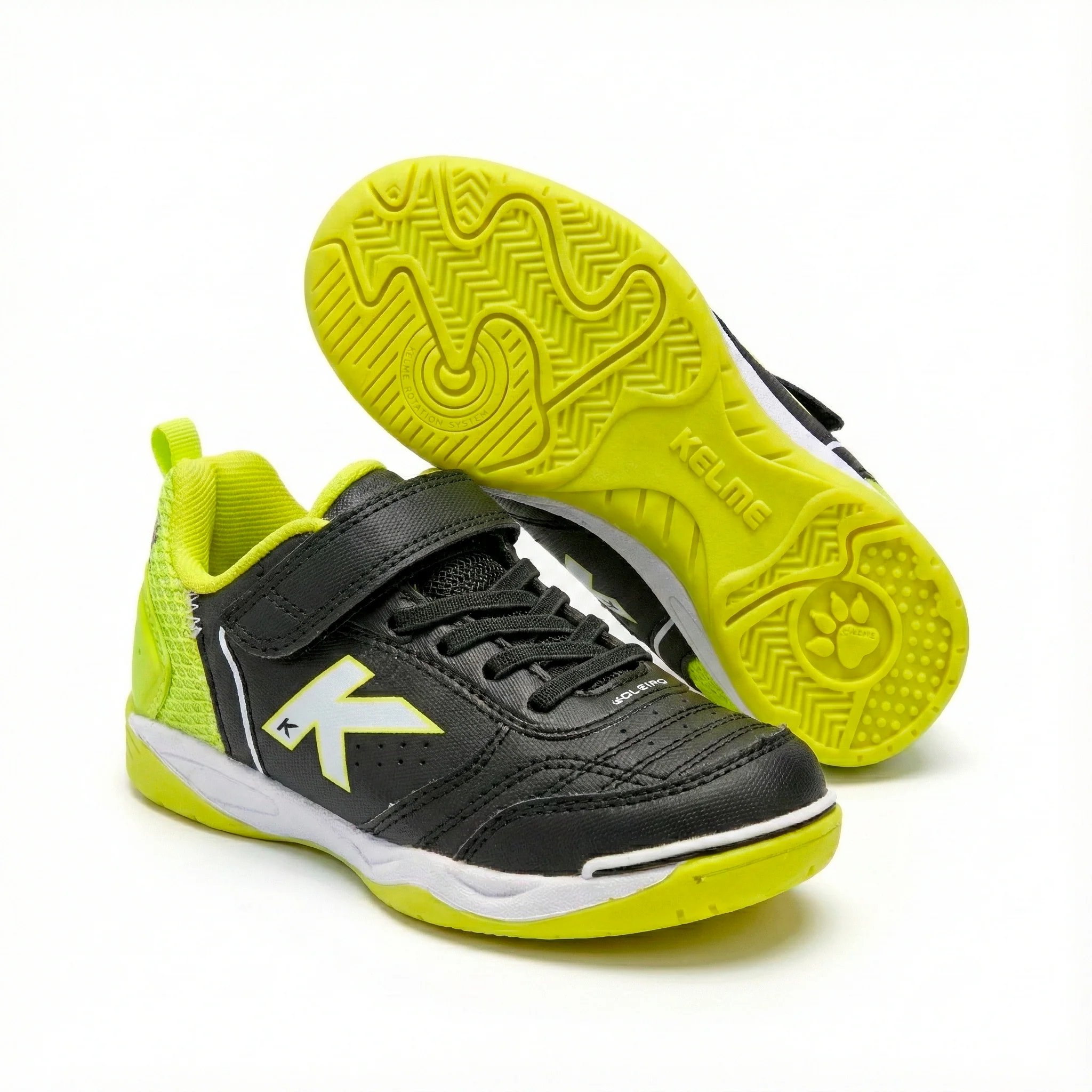 ZAPATILLAS DE NIÑO GOLEIRO ELASTIC INDOOR NEGRO-LIMA - Image 2
