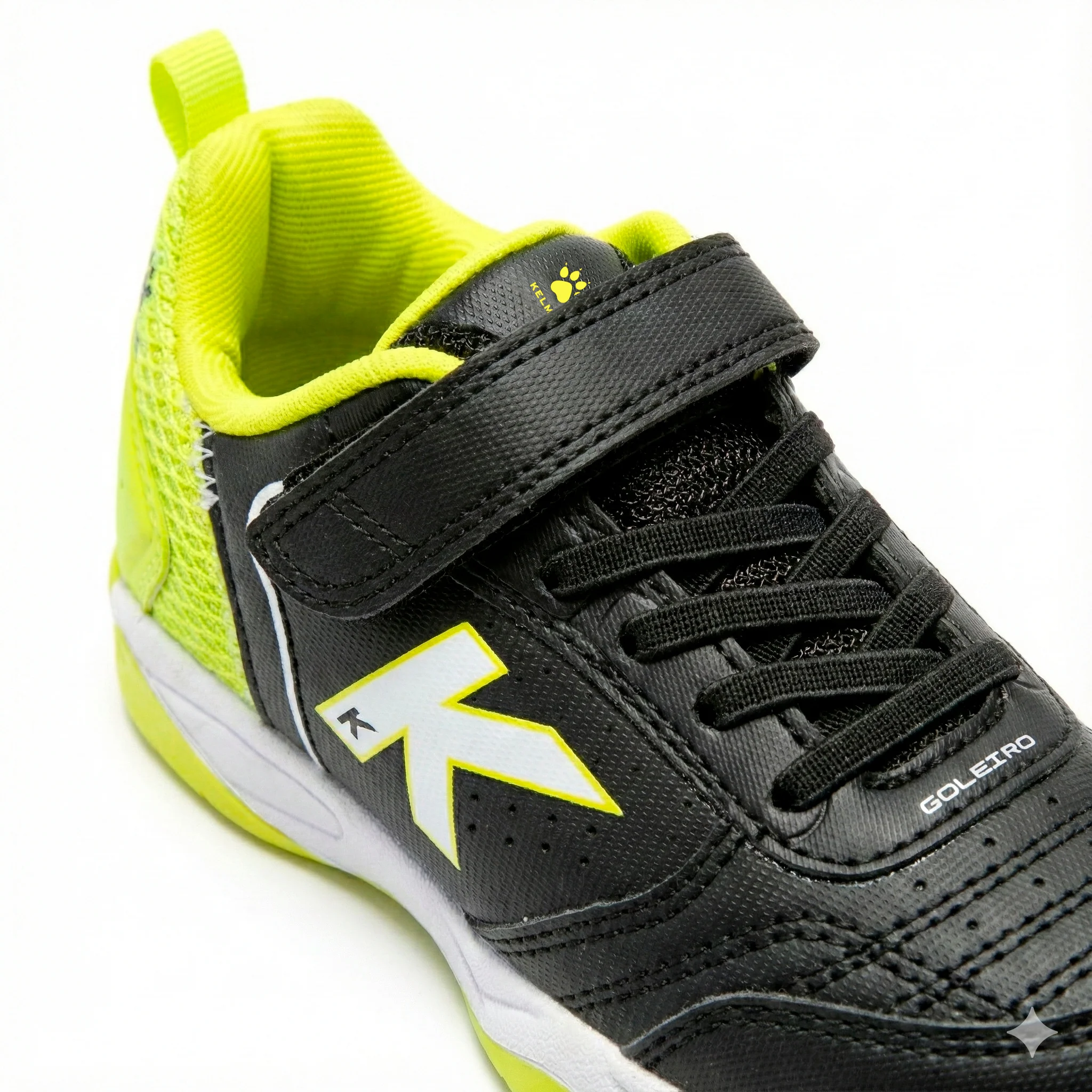 ZAPATILLAS DE NIÑO GOLEIRO ELASTIC INDOOR NEGRO-LIMA - Image 4