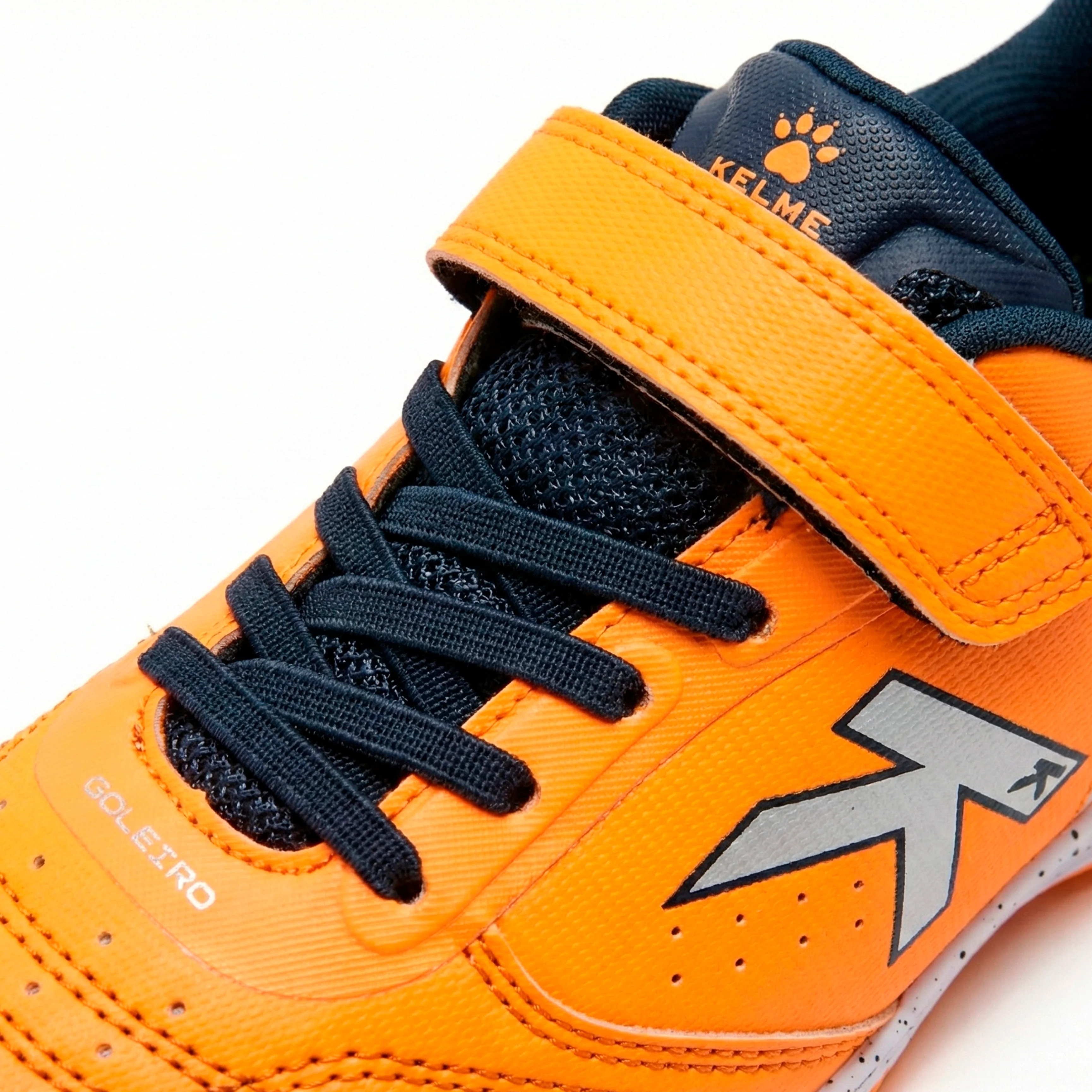 ZAPATILLAS DE NIÑO GOLEIRO TURF ELASTIC NARANJA Y AZUL - Image 4
