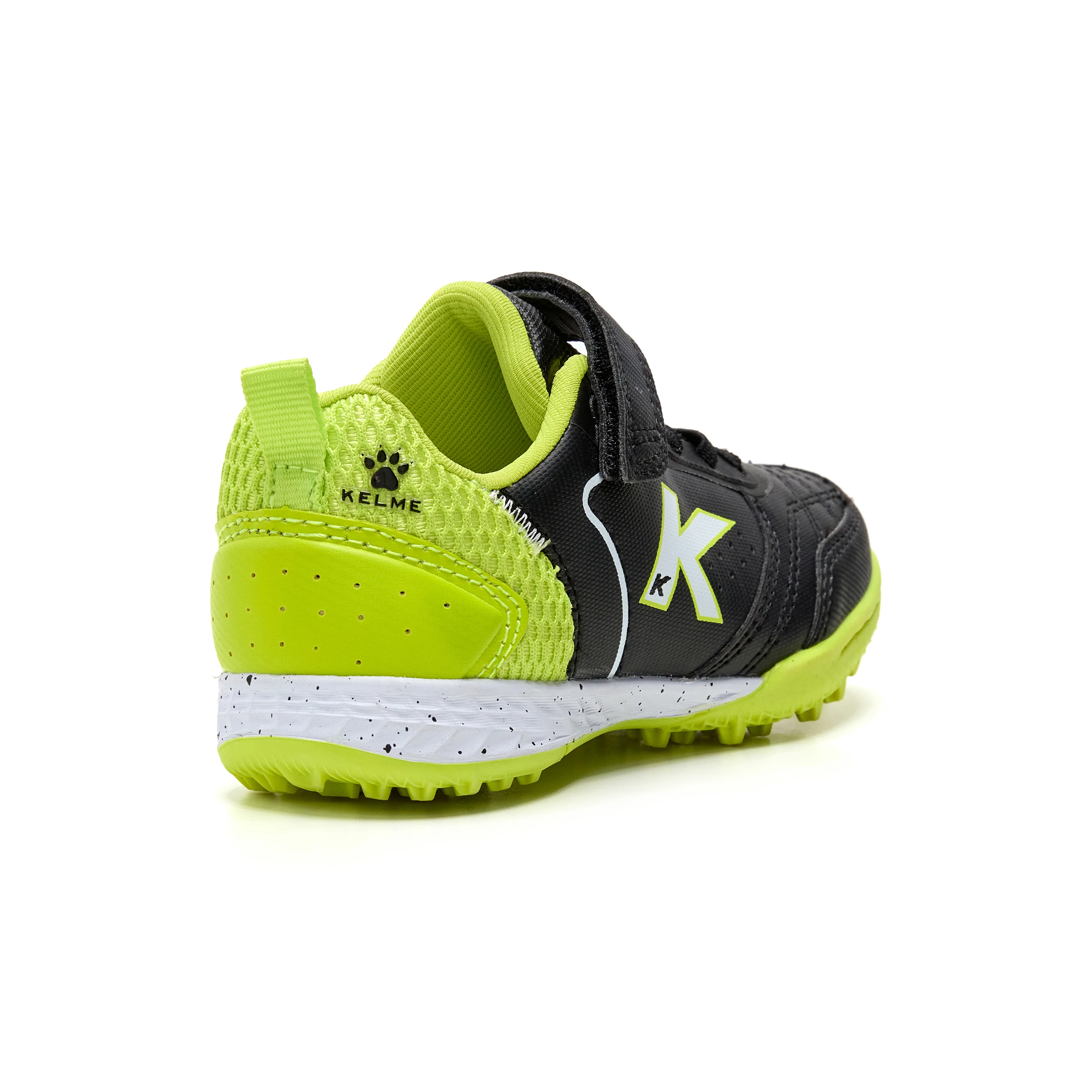 BOTAS DE FÚTBOL DE NIÑO GOLEIRO TURF ELASTIC NEGRO-LIMA - Image 3