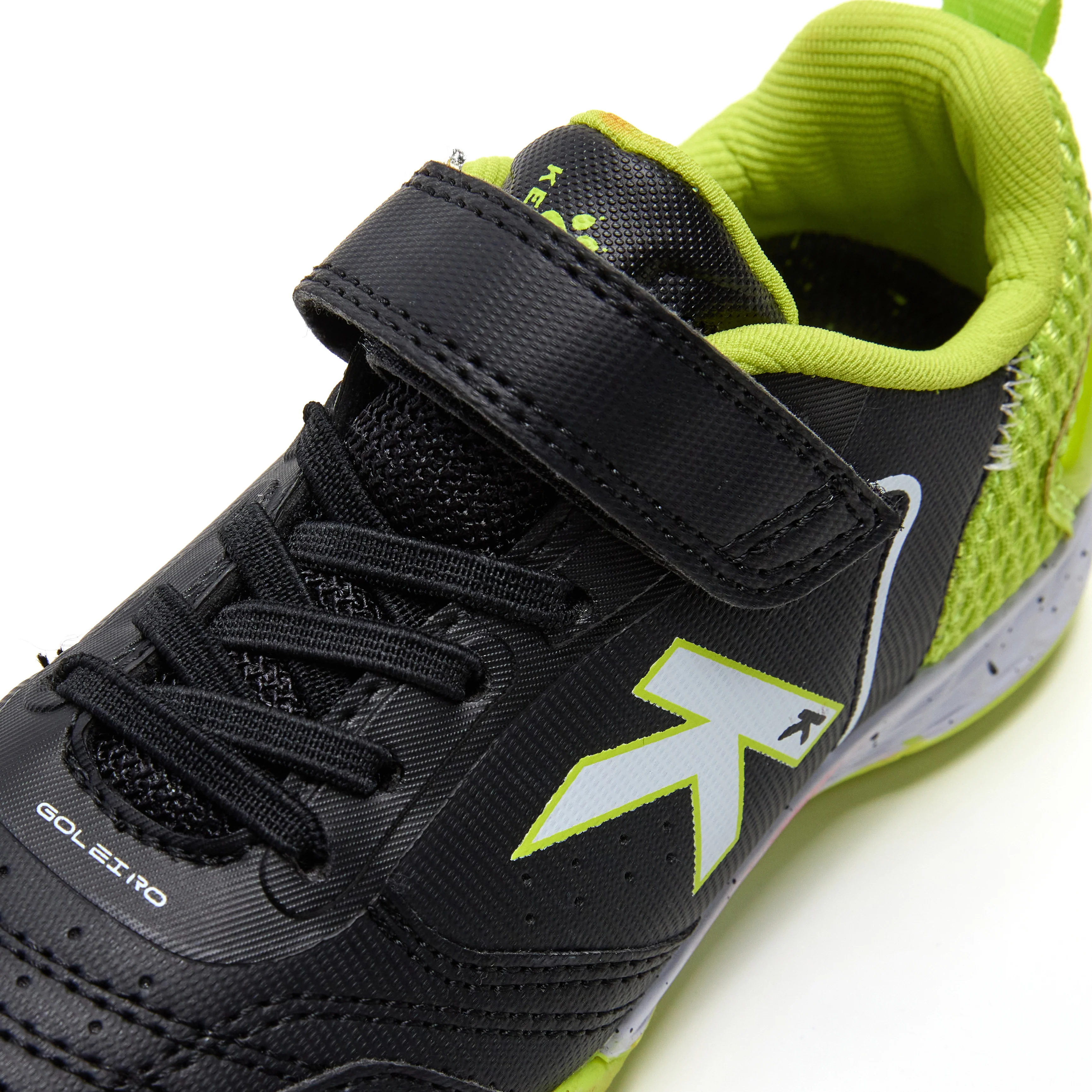 BOTAS DE FÚTBOL DE NIÑO GOLEIRO TURF ELASTIC NEGRO-LIMA - Image 4