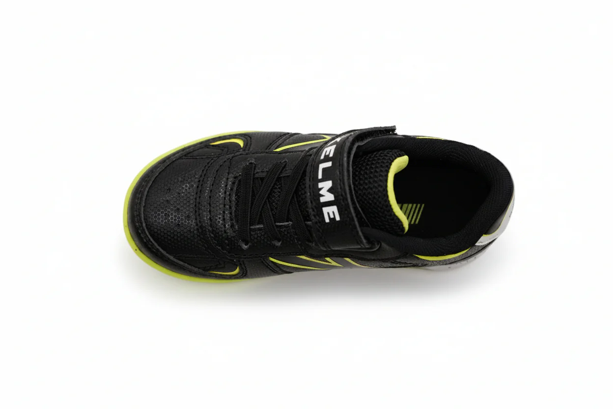 BOTAS DE FÚTBOL DE NIÑO HERO TURF ELASTIC NEGRO-LIMA - Image 4