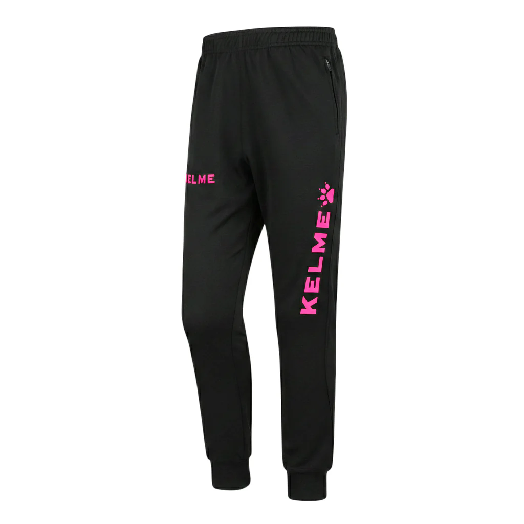 PANTALÓN LARGO DE CHÁNDAL GLOBAL NEGRO Y ROSA