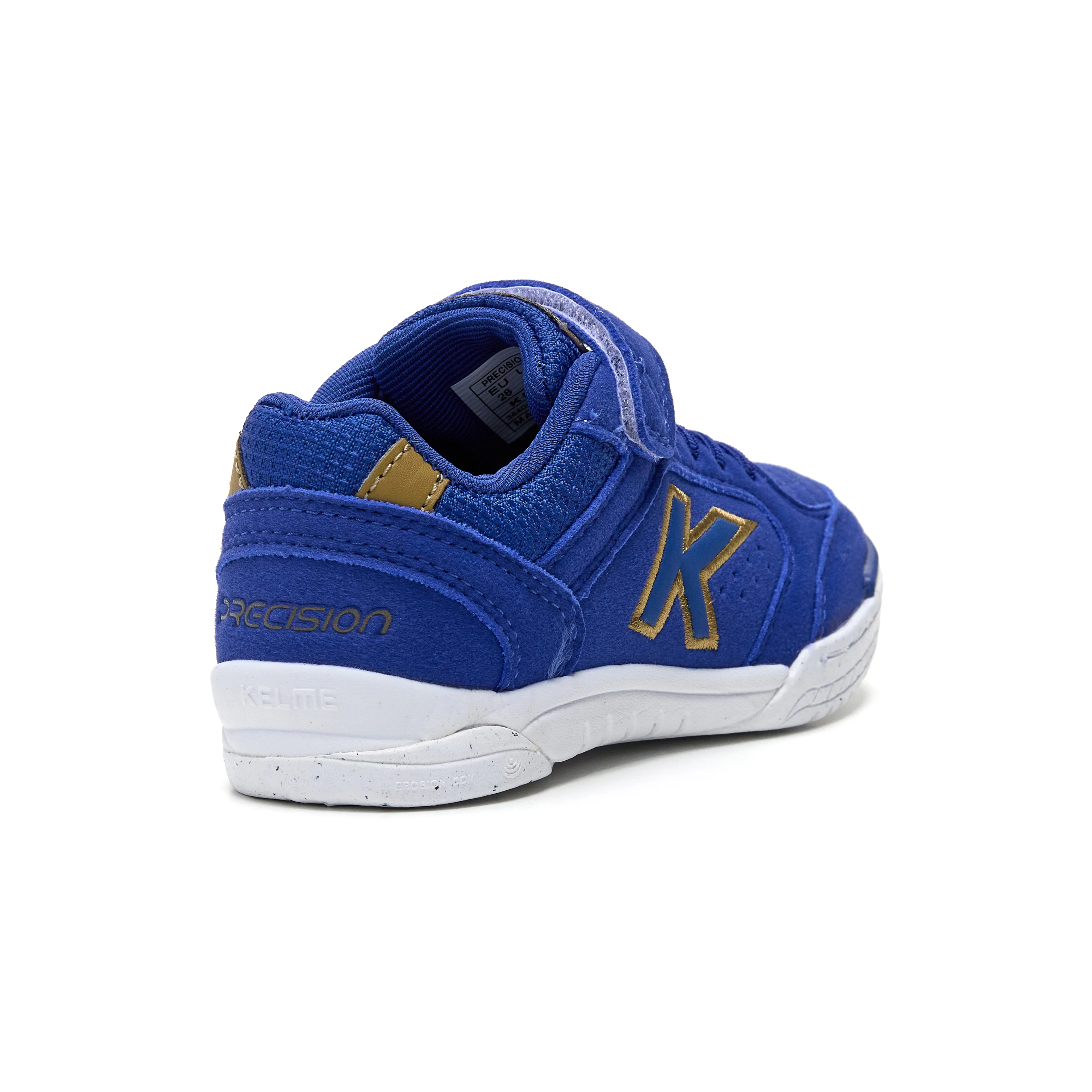 ZAPATILLAS DE FÚTBOL SALA DE NIÑO PRECISION ELASTIC AZUL DORADO - Image 4