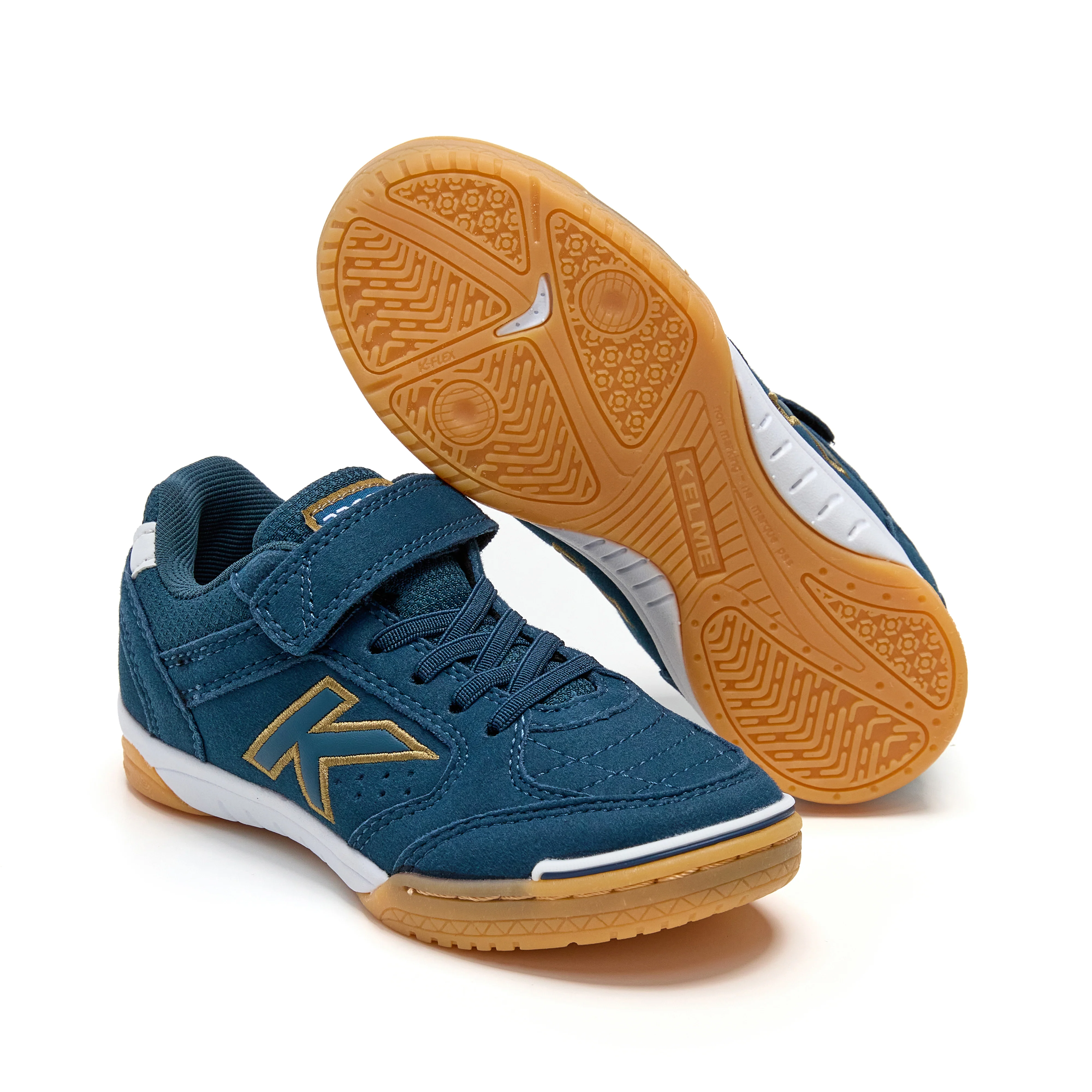 ZAPATILLAS DE FÚTBOL SALA DE NIÑO PRECISION ELASTIC AZUL MARINO BLANCO - Image 2