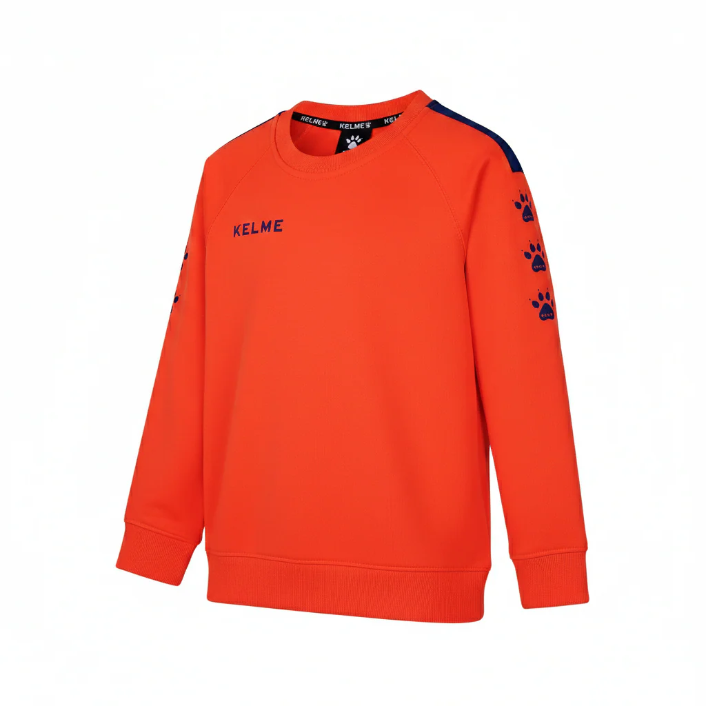 SUDADERA INFANTIL LINCE NARANJA Y AZUL