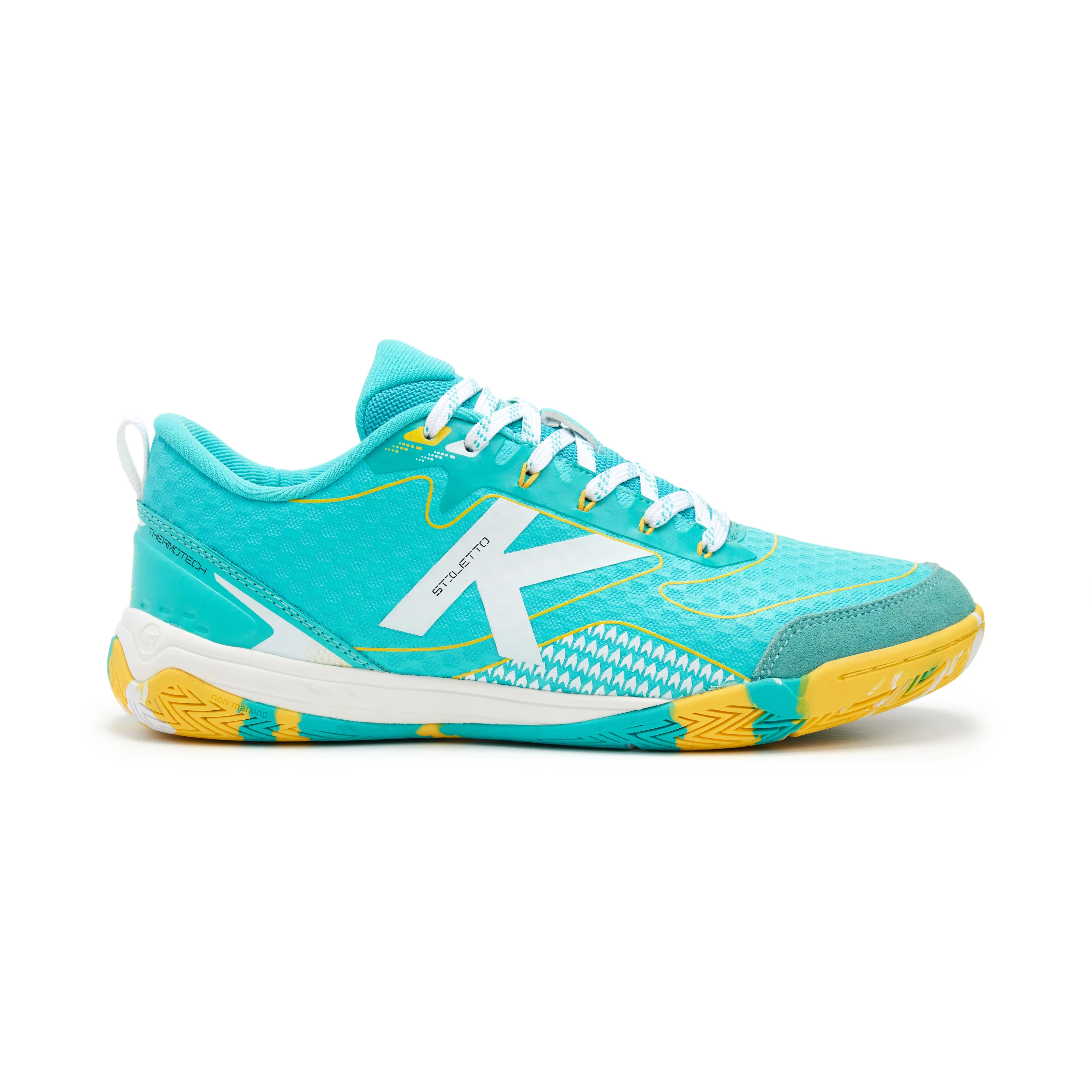 ZAPATILLA DE FÚTBOL SALA STILETTO TURQUESA